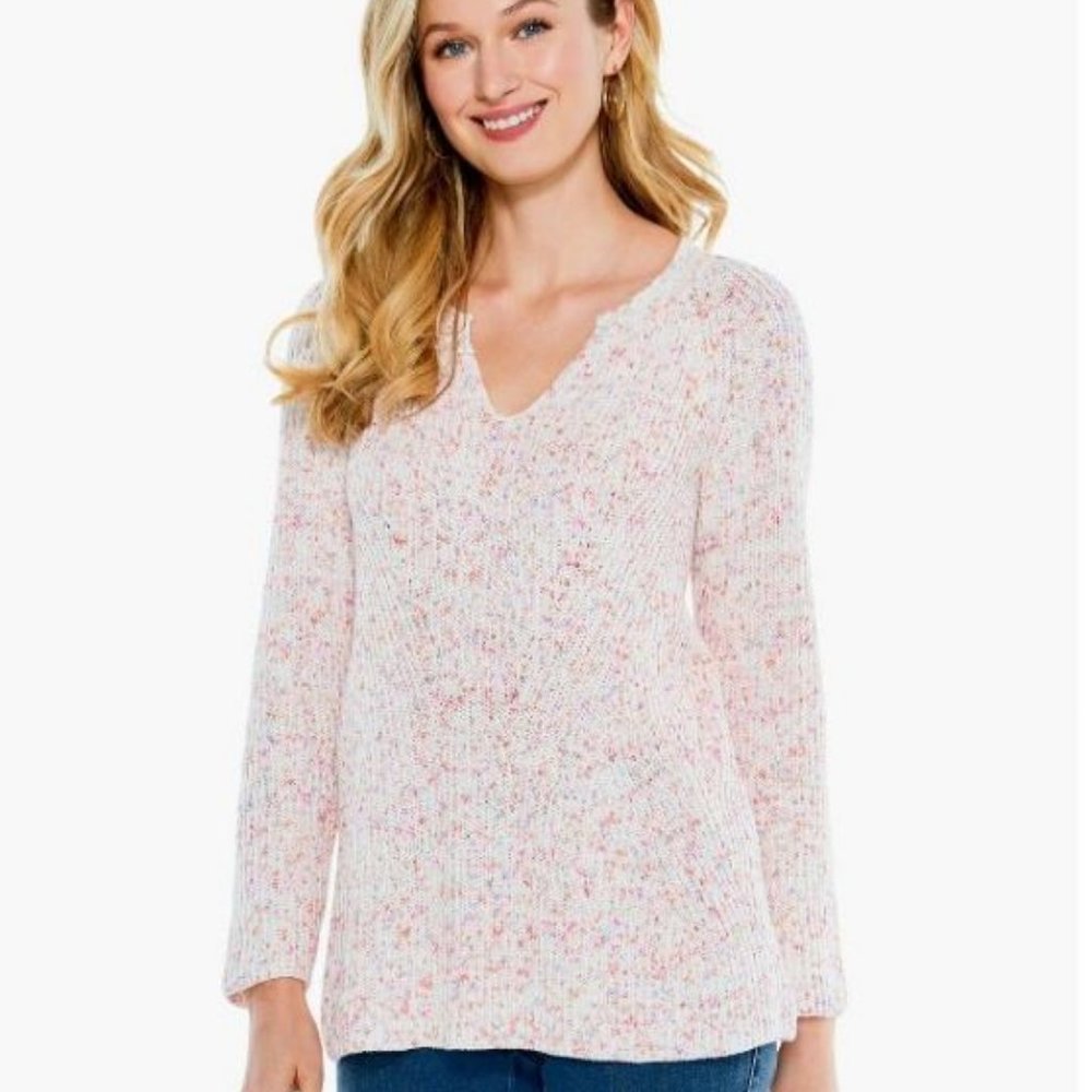 Nic+Zoe NWOT Long Sleeve Knit Colorful Sweater Size Small